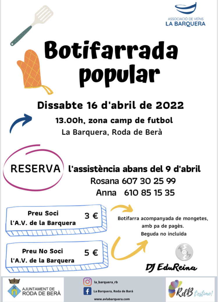 “Botifarrada” Popular 16 Abril 2022